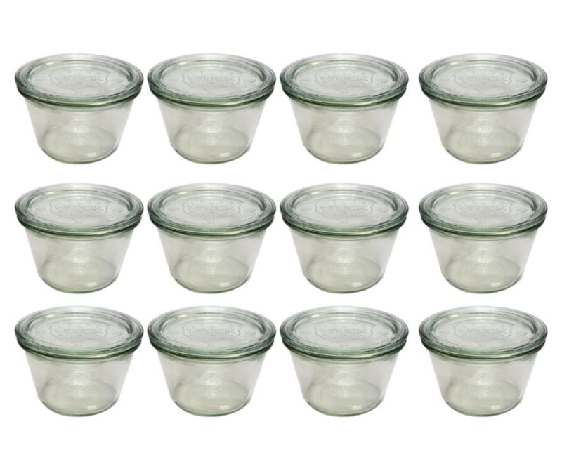Słoiki MODO24 Weck 370 ml fi 100 mold szklane wieka 12 kpl.