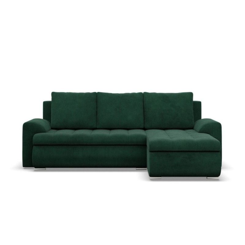 Narożnik TYLETEGOTU rozkładany prawy BOSCO sztruks butelkowa zieleń 1 szt