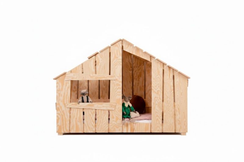 Łóżko dziecięce ADEKO Stolarnia domek FRED 90x190 sosna 1 szt.