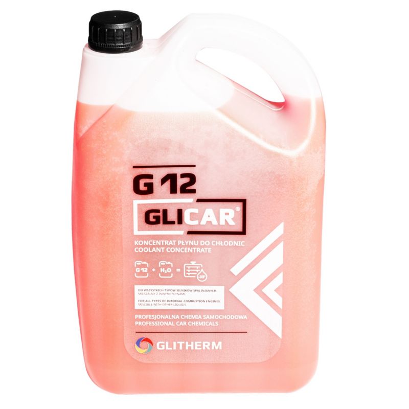 Koncentrat płynu do chłodnicy Glicar czerwony G12 ochrona do -35C, bez gliceryny 5L