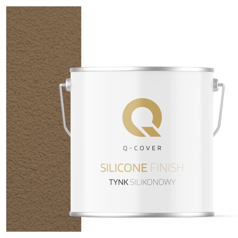 Tynk Silikonowy Elewacyjny Baranek 1.5mm Q-Cover Kakaowy F545 7KG
