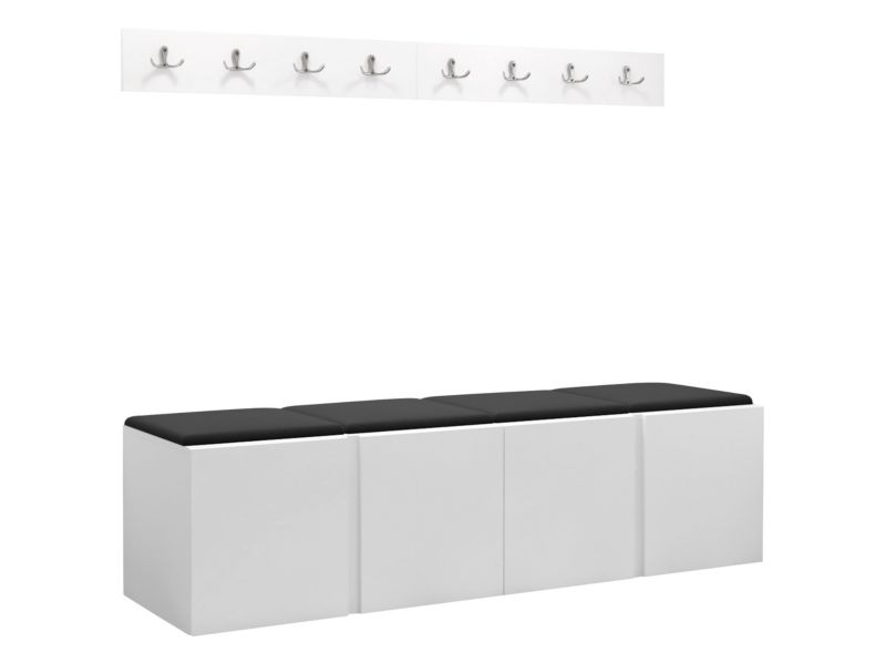 Garderoba MIRJAN 24 Orion VII biały + czarny 1 kpl.