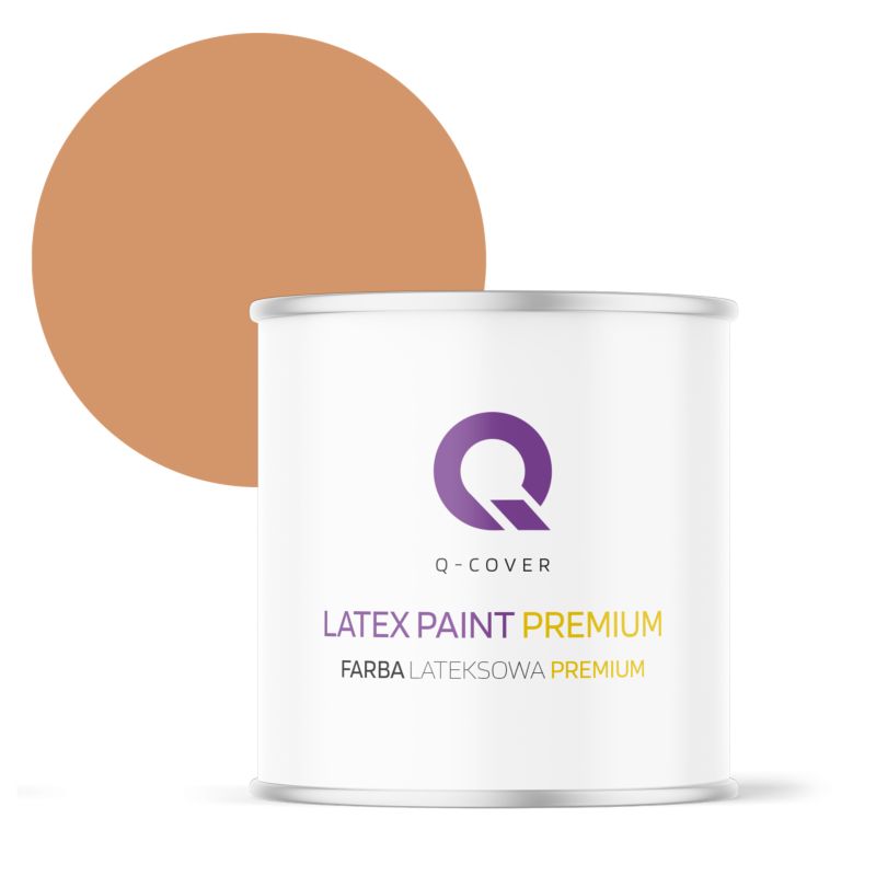 Farba Lateksowa Premium Plamoodporna do Ścian i Sufitów Q-Cover Herbaciany H6135 Głęboki Mat 2L