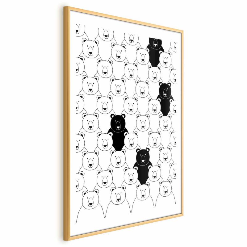 Plakat Artgeist Obcy w stadzie 21x30 cm z ramą złotą 1 szt