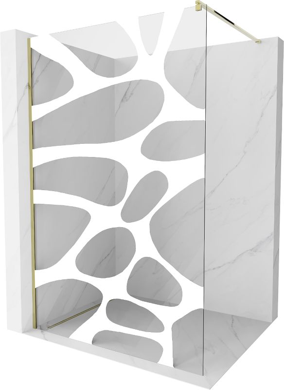 Ścianka prysznicowa Mexen Kioto biały wzór 100 x 200 cm 800-100-101-50-97 1 szt.