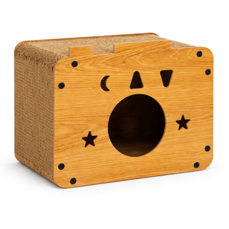 Drapak GLOBALMIX Dla Kota Z Budką Do Drapania I Odpoczynku Tekturowy Gwiazdki 1 szt.