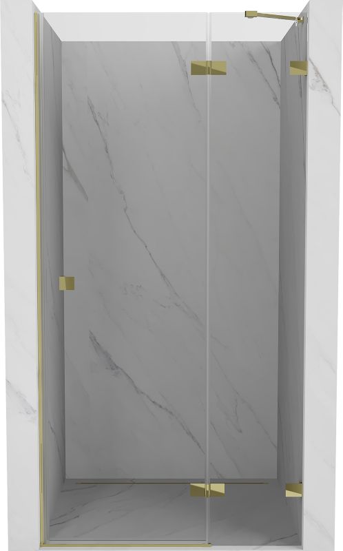 Drzwi prysznicowe uchylne Mexen Lunar złote 105 cm 1 szt.