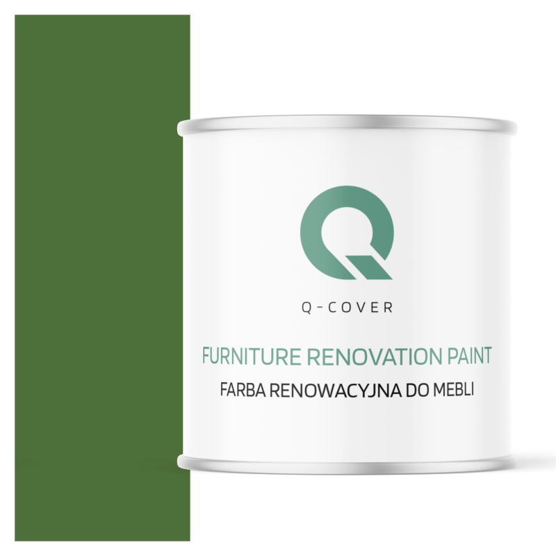 Farba Renowacyjna do Mebli Q-Cover Zielony trawiasty RAL6010 Półmat 2.5L