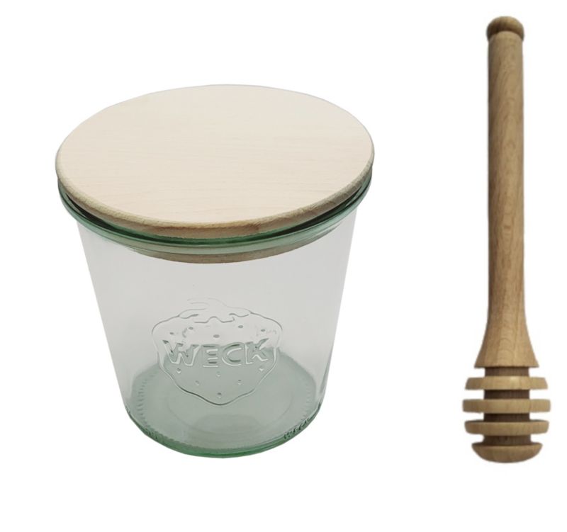 Słoik MODO24 Weck 580 ml fi 100 mold drewniane wieko nabierak 1 kpl.