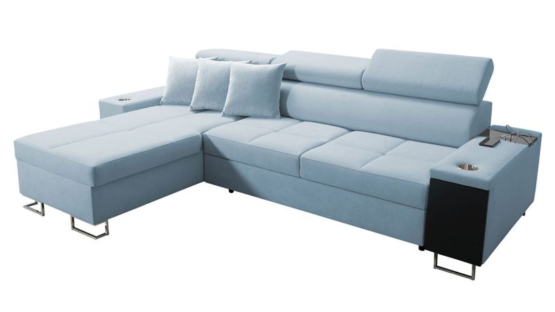 Narożnik z barkiem MIRJAN 24 Morena I Mini lewy baby blue 1 szt.