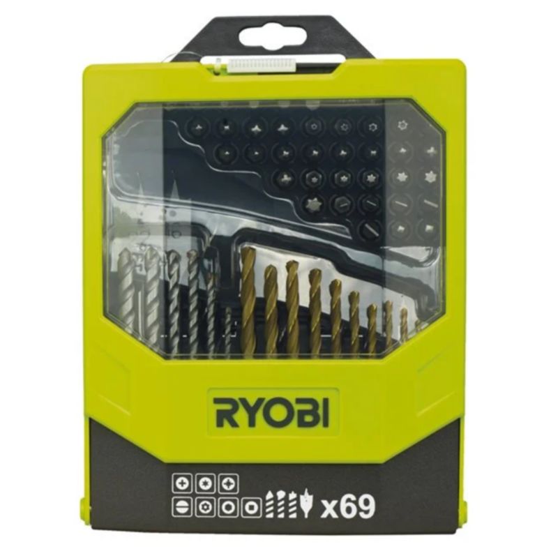 Zestaw Wierteł i Bitów RYOBI 69 Elementów 1szt.