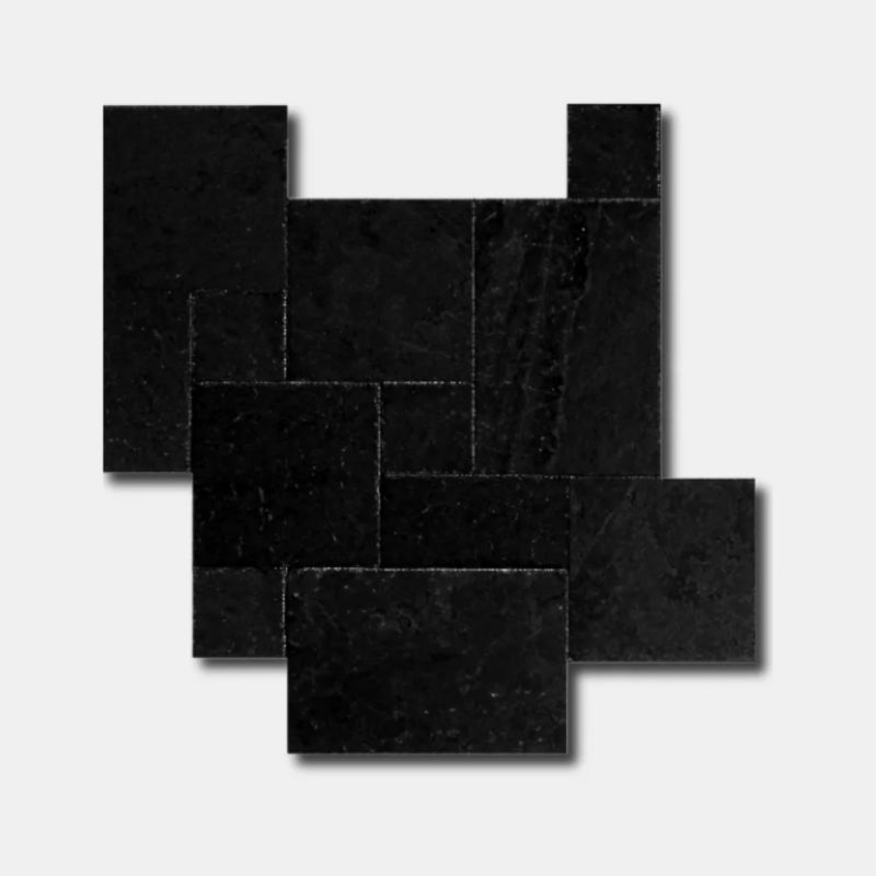 Kamień Kadappa Black Limestone Bębnowany French Pattern 1kpl 0,742m2 3CM 1 kpl.