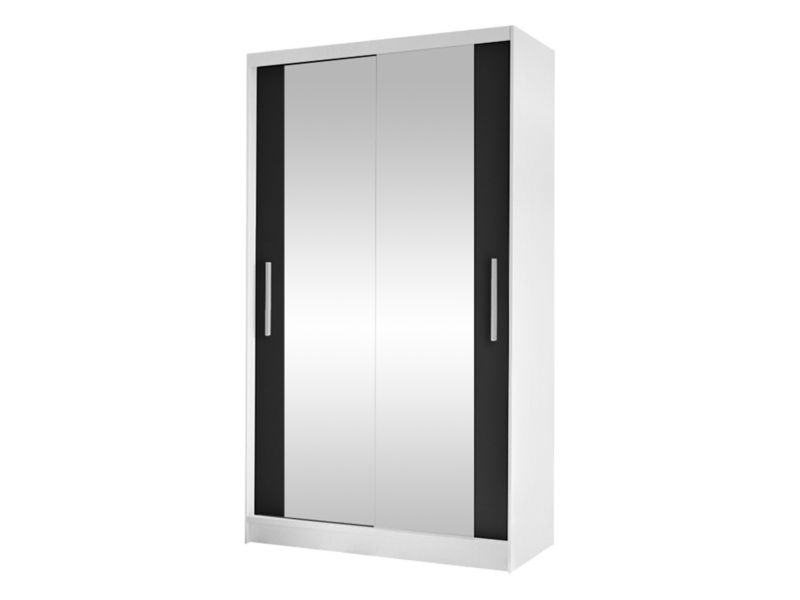 Szafa MIRJAN 24 z drzwiami przesuwnymi Costa VII biały/czarny 1 szt.