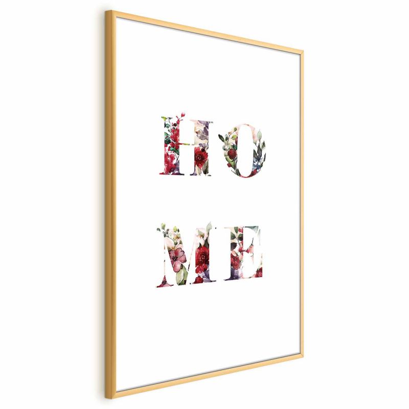 Plakat Artgeist Dom w kwiatach 21x30 cm z ramą złotą 1 szt