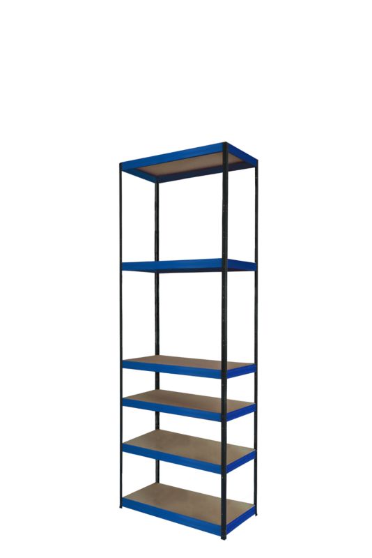 Regał metalowy MODO24 magazynowy grafitowo-niebieski helios 213x30x30cm 6 półek po 175 kg 1 szt.