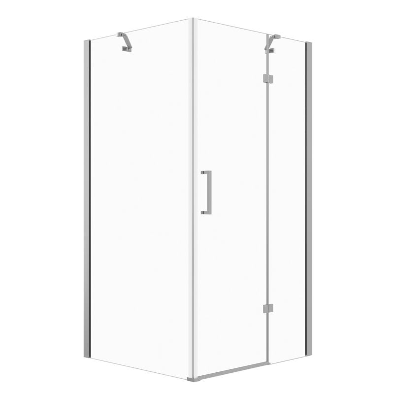 Kabina prysznicowa SEVANTE ROSA 110x70cm prostokątna uchylna chrom ze wspornikami 1 szt.