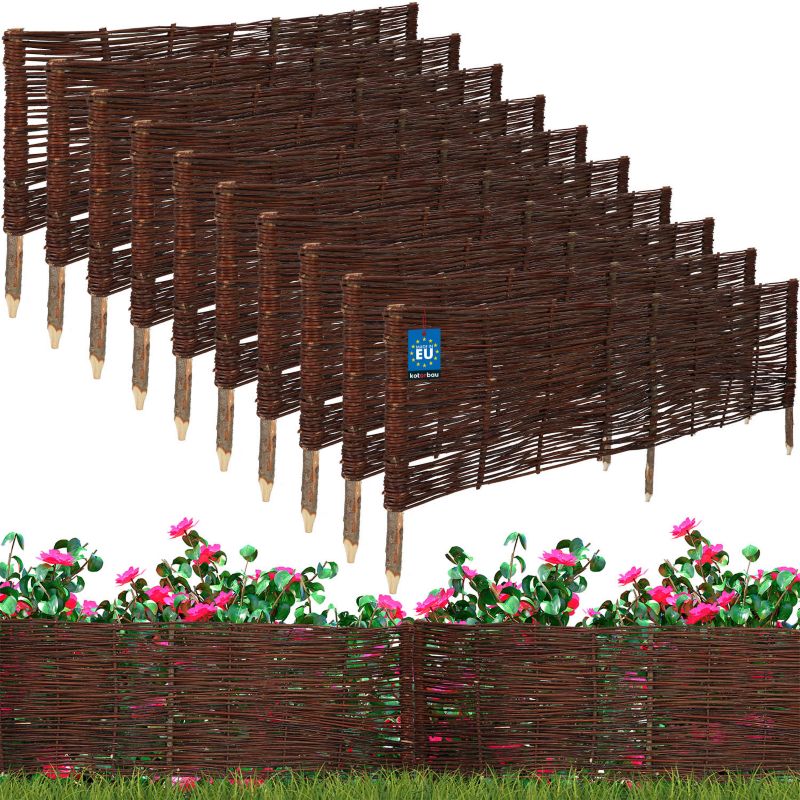 Płotek ogrodowy KOTARBAU wiklinowy 120x40 cm 10 szt.