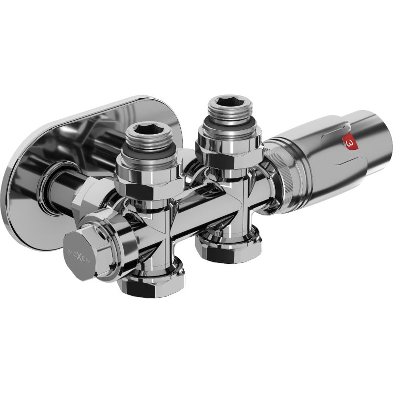 Zestaw termostatyczny prosty/kątowy Mexen G00 chrom W908-900-905-01 1 szt.