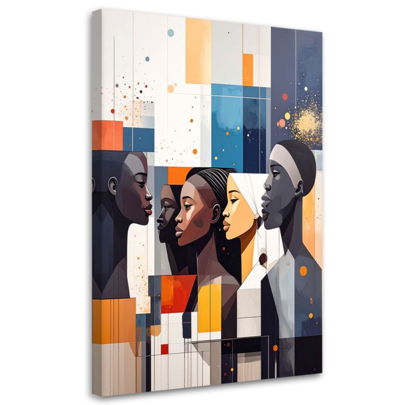 Obraz do salonu biura Feeby Postacie Twarze Abstrakcja 80x120cm 1szt