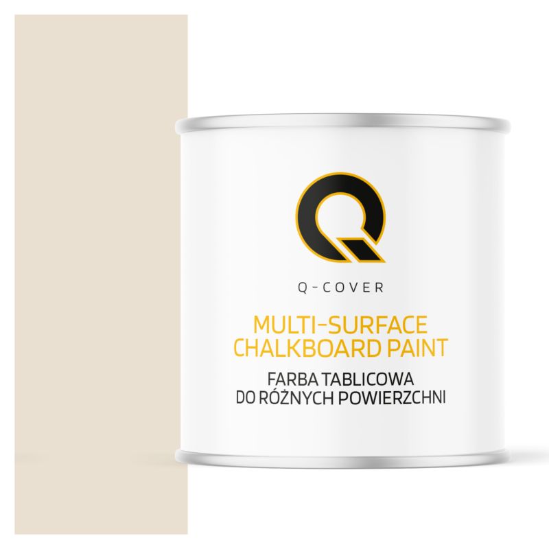 Farba Tablicowa Do Ścian Pisania Kredą Q-Cover Kolor Kremowy RAL9001 Mat 2.5L