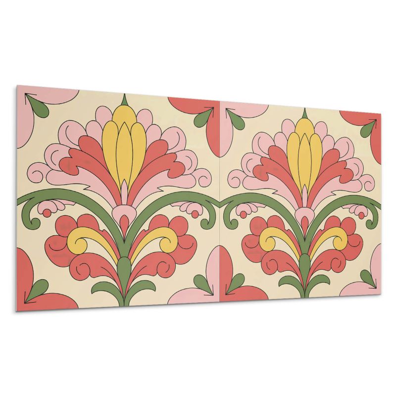 Panel samoprzylepny Wallfluent 100x50 cm Dekoracyjny wzór kwiatowy 1 szt.