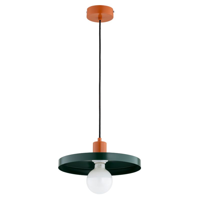 Lampa wisząca płaski talerz Alfa LITO zielona 1xE27x15W IP20 wym:80x30x30cm - 1 szt.