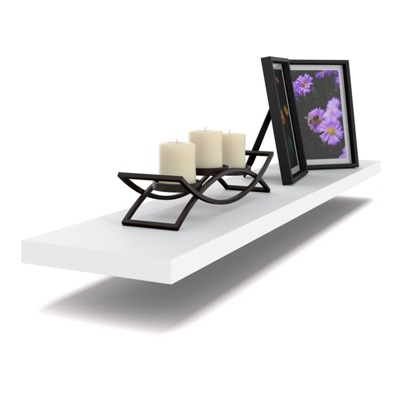 Półka Wisząca Stiv-Meble Połka Ścienna 80 Cm Biały Mat Na Książki Zdjęcia 80X15X1,8 Cm 1 Szt.