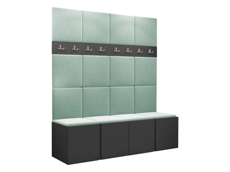 Garderoba MIRJAN 24 Orion V grafit + miętowy 1 kpl.