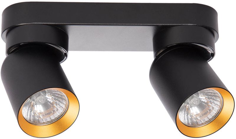 Spot Milagro Andy 2 x GU10 czarny / złoty