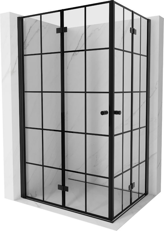 Kabina prysznicowa Mexen Mist-F czarna kratka 90x95 cm 1 szt