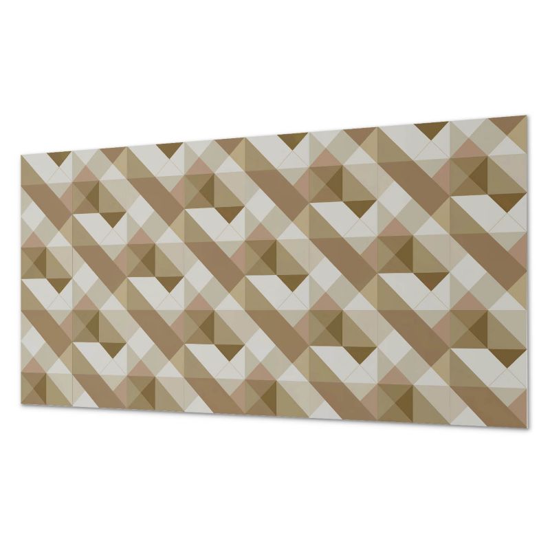 Komplet Kafelków PCV ArtPrintCave 40x20 cm Geometria w odcieniach ziemi 10 szt.