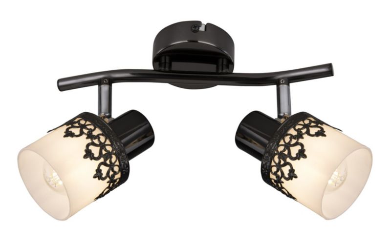 Lampa sufitowa Rabalux Lacey czarno-biała wym: 16,5 x 27 x 27 cm 2xE14 x 40W 1 szt.