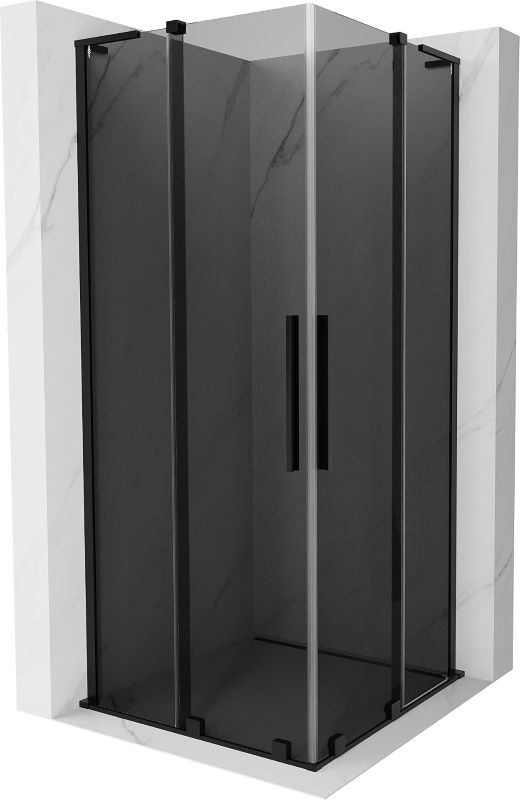 Kabina prysznicowa Mexen Velar L Duo rozsuwana 100 x 100 cm grafit czarna 1 szt.