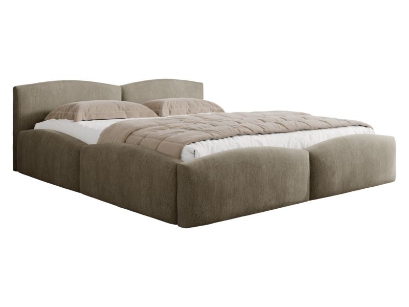 Łóżko tapicerowane MIRJAN 24 Mirala 180x200 szarobeż 1 szt.