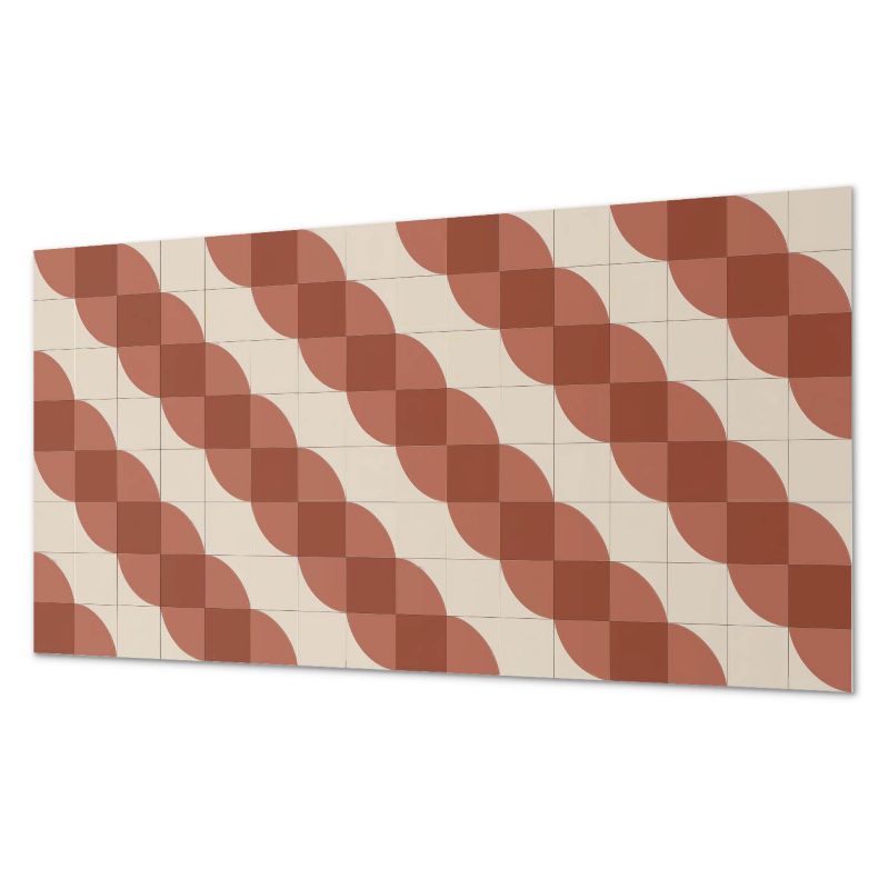 Paczka Kafelków Winylowych PCV ArtPrintCave 40x20 cm Geometryczny wzór falisty 10 szt.