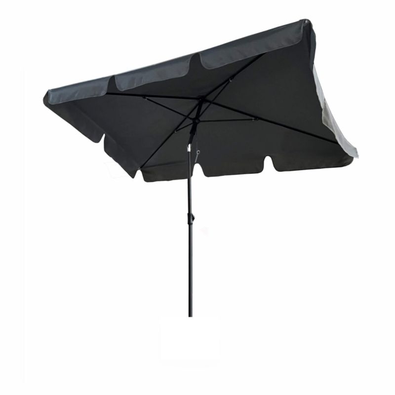Parasol ogrodowy Floks z ochroną UV ciemnoszary waga 2,8 kg wymiary 200x123x235 cm 1 szt.