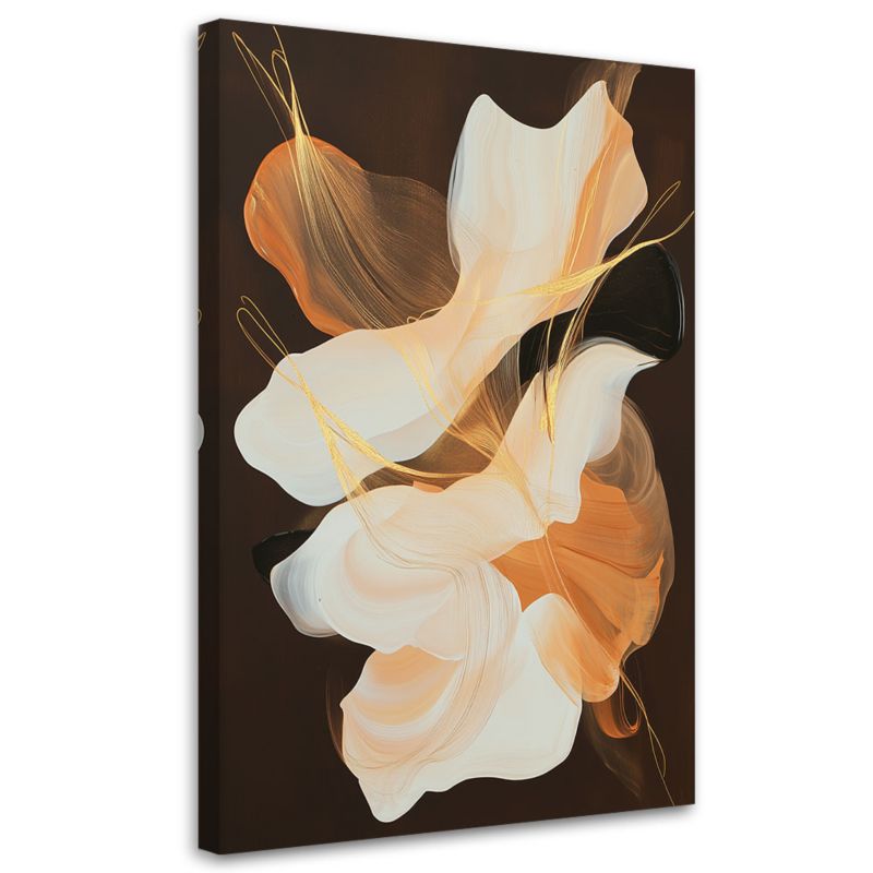 Obraz do salonu Feeby Abstrakcja Kształty Plamy Pomarańczowy 70x100cm 1szt