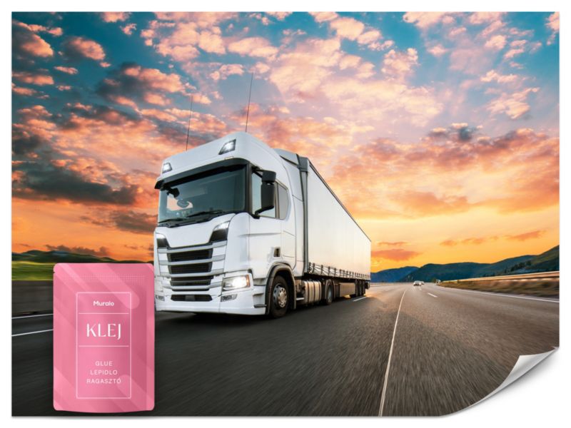 Fototapeta Muralo Ciężarówka Auto Zachód Słońca 250x175 cm 1szt.