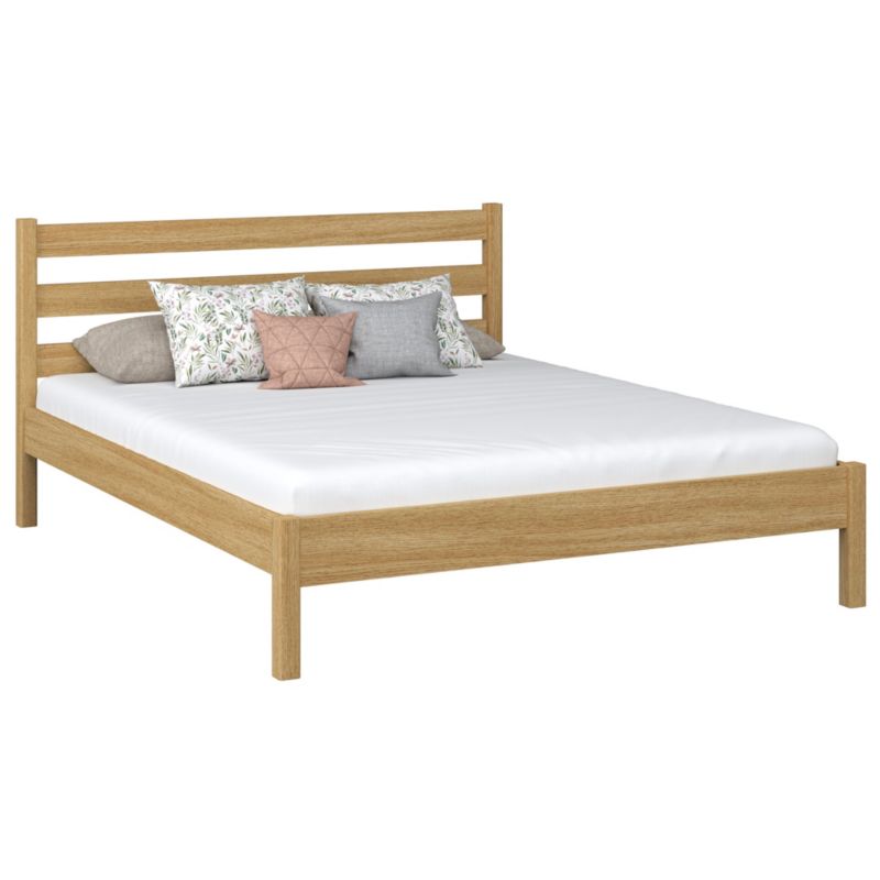 Dębowe łóżko N-WOOD podwójne N01 dąb naturalny 200x200 1szt.