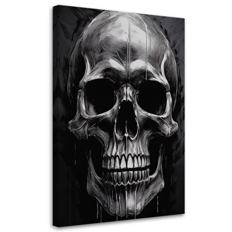 Obraz nowoczesny Feeby Czaszka Czarno Biała 80x120cm 1szt