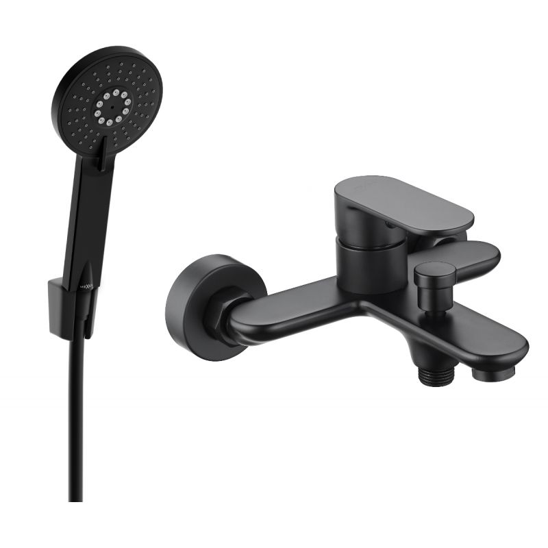 Bateria wannowa z zestawem prysznicowym Mexen Milo czarna 1 szt.