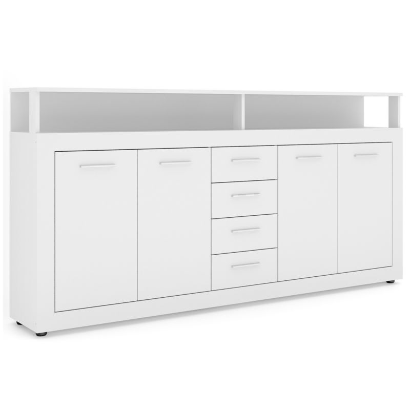 Komoda Mebel Elite z Szufladami Do Salonu Przedpokoju Biała LUNA 190 cm 1 szt