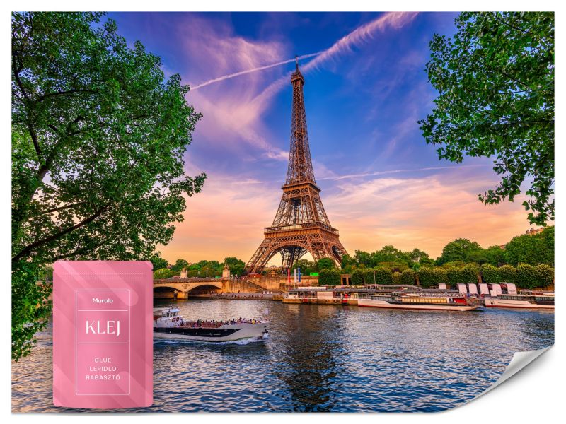 Fototapeta Wieża Eiffla o Zachodzie Słońca 300x210 cm 1szt.
