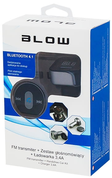 BLOW Transmiter Samoch BLUETOOTH 74-143 +ładowarka USB 3,4A - Henryx24
