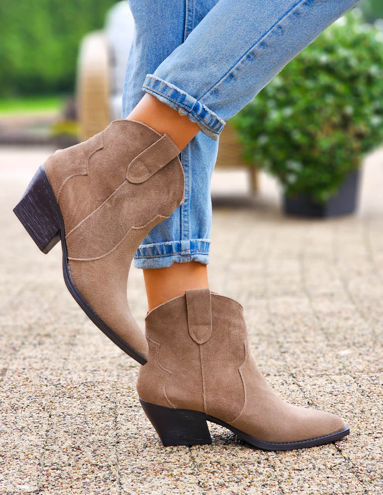 Jasno-Brązowe Botki Kowbojki Ze Skóry Naturalnej Calzare