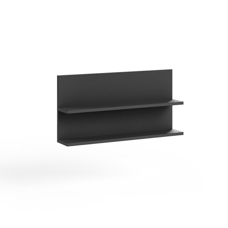 Czarna półka wisząca na książki 80 cm do salonu FIORA