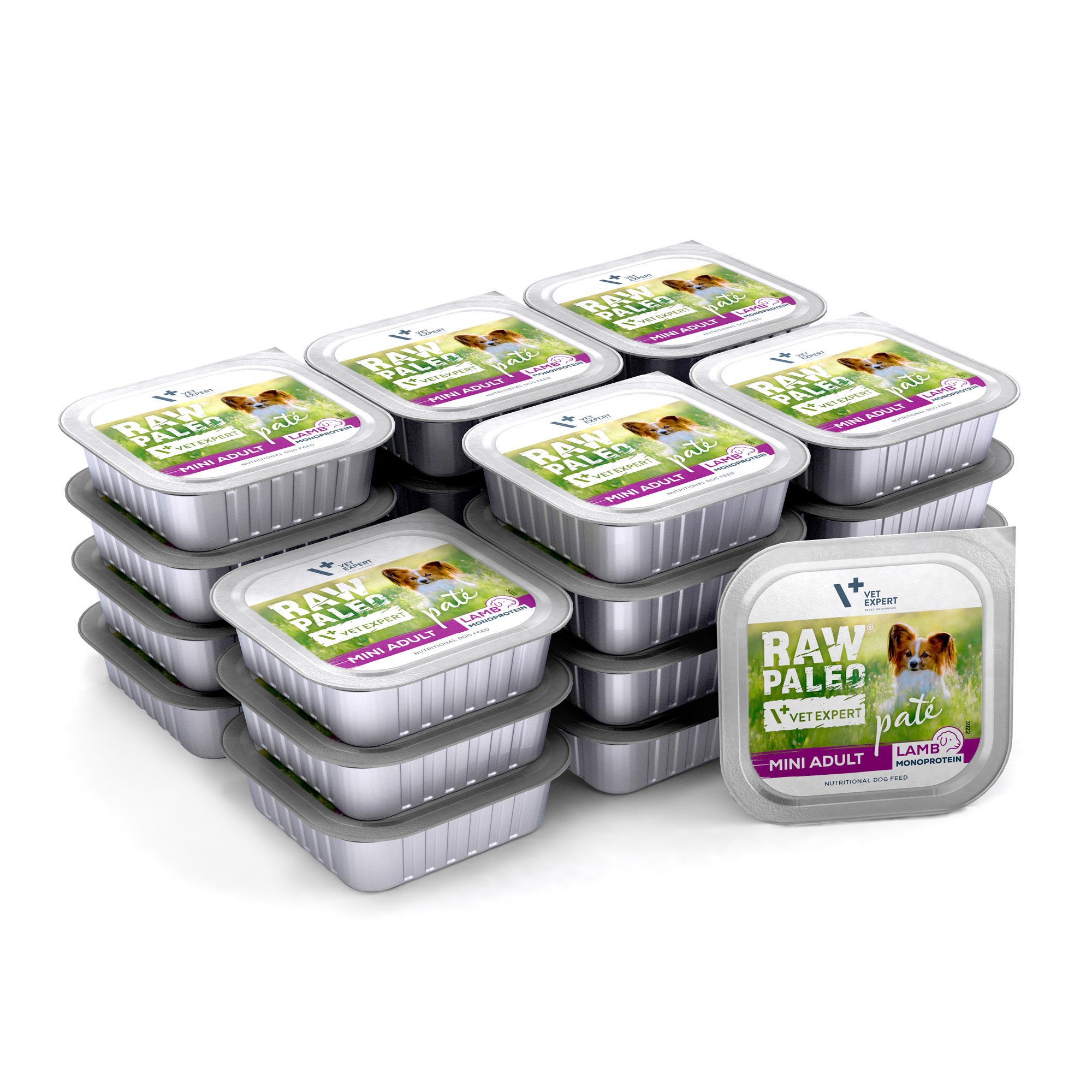 RAW PALEO PATE MINI ADULT LAMB 24x150g - mokra karma dla psów dorosłych - jagnięcina