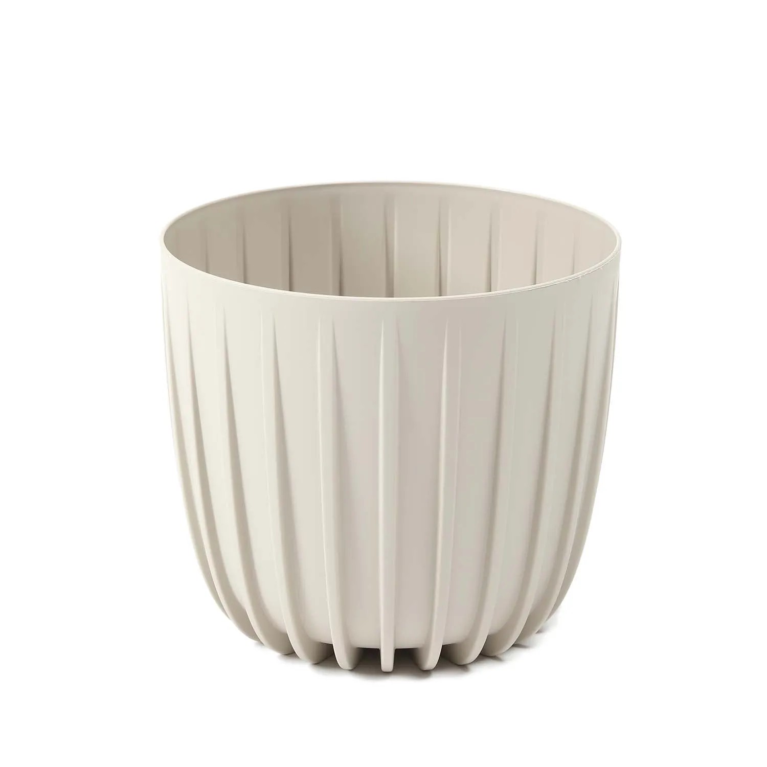 Osłonka Mira niska beżowa recycled - śr. 20 cm