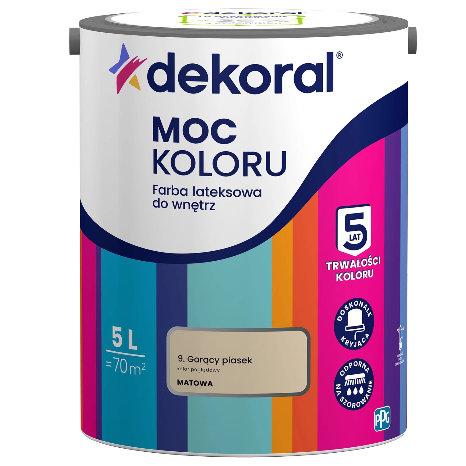Farba Dekoral Moc Koloru gorący piasek 5 l