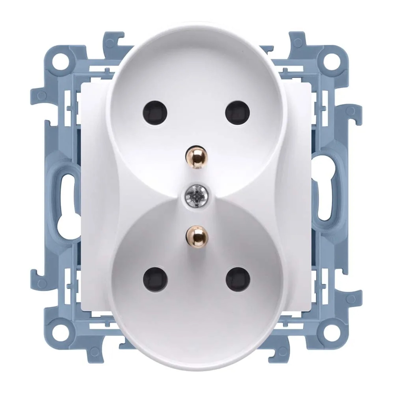 Simon Gniazdo Simon 10 2x2P+Z białe